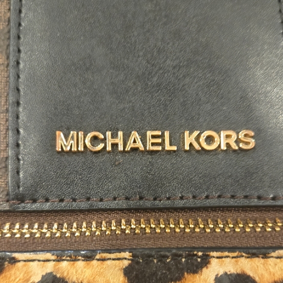 FINAL PRICE. Leopard Michael Kors Brown and Black Backpack RHEA MEDIUM - Picture 8 of 8